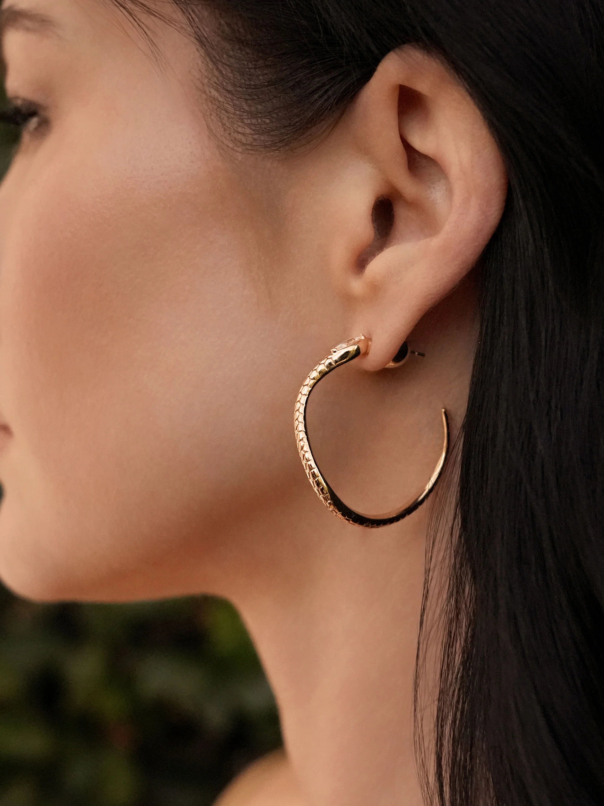 Serpentina Snake Hoops