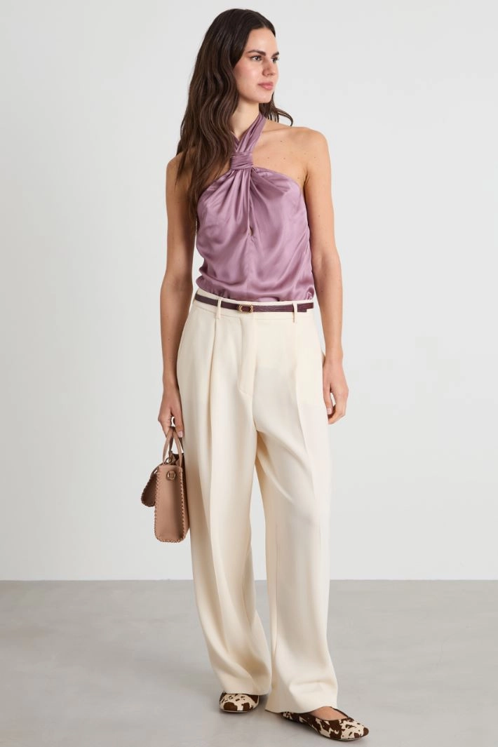 Baggy cady trousers - IVORY