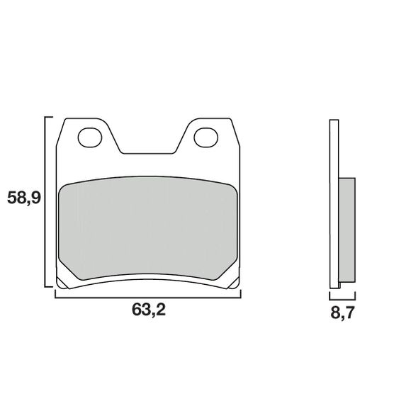 Brembo Organic Rear Brake PadsRef: 07YA4007