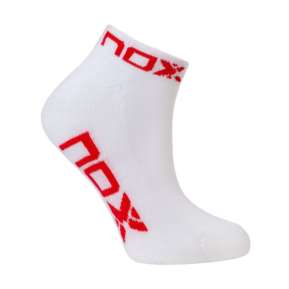 WOMEN'S WHITE AND RED NOX ANKLE SOCKS