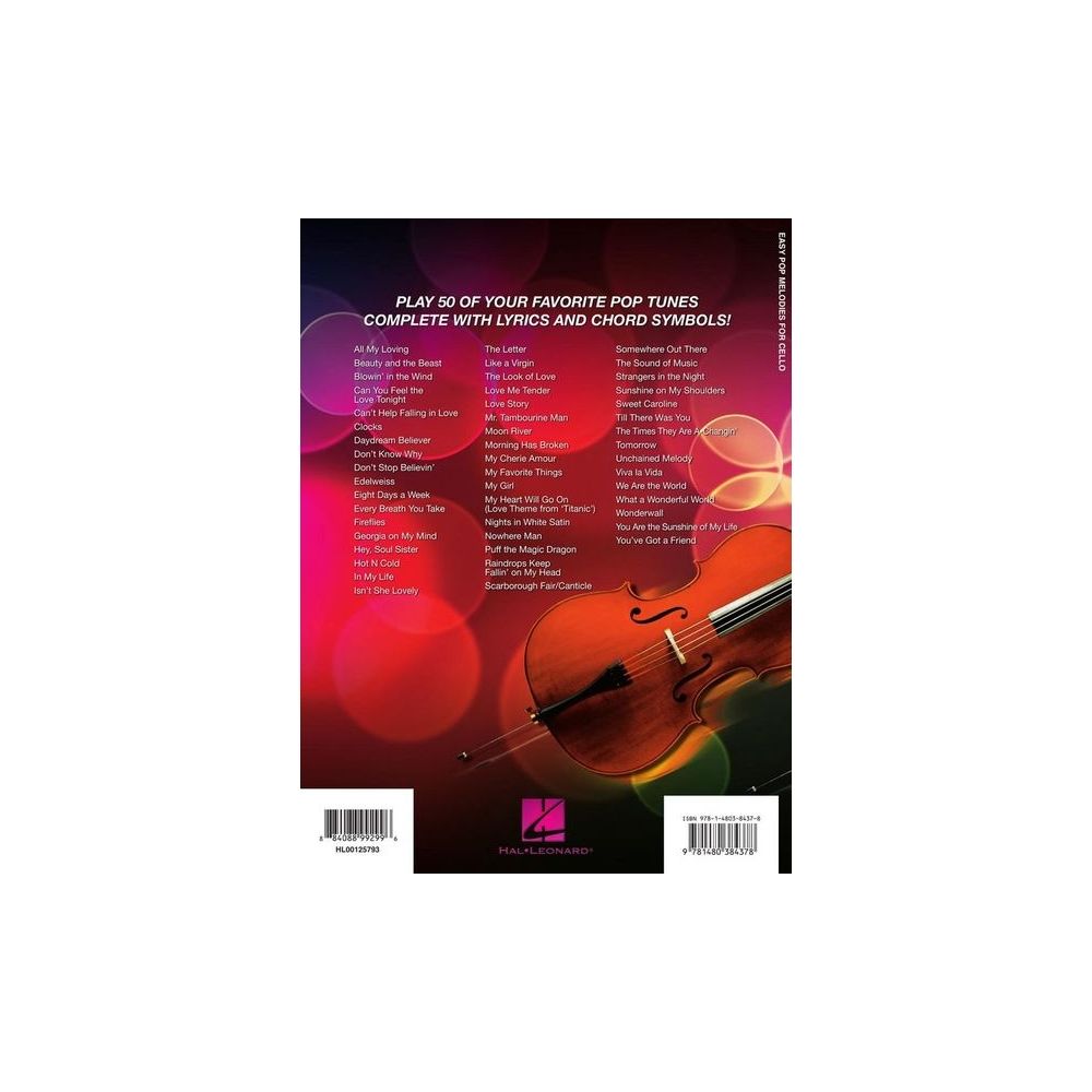Hal Leonard Easy Pop Melodies Cello – Thomann Ireland