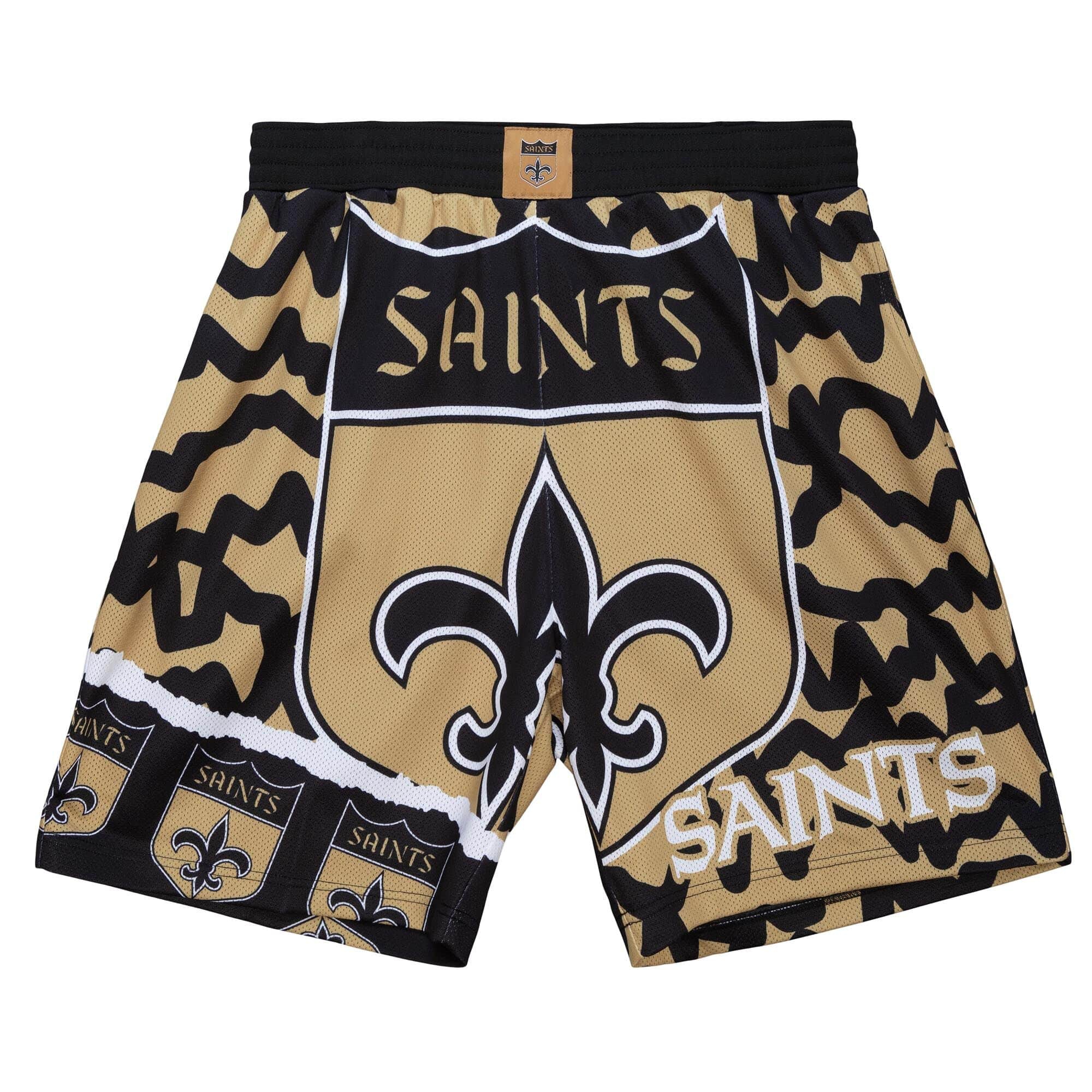 New Orleans Saints Mitchell & Ness Jumbotron 2.0 NFL Shorts