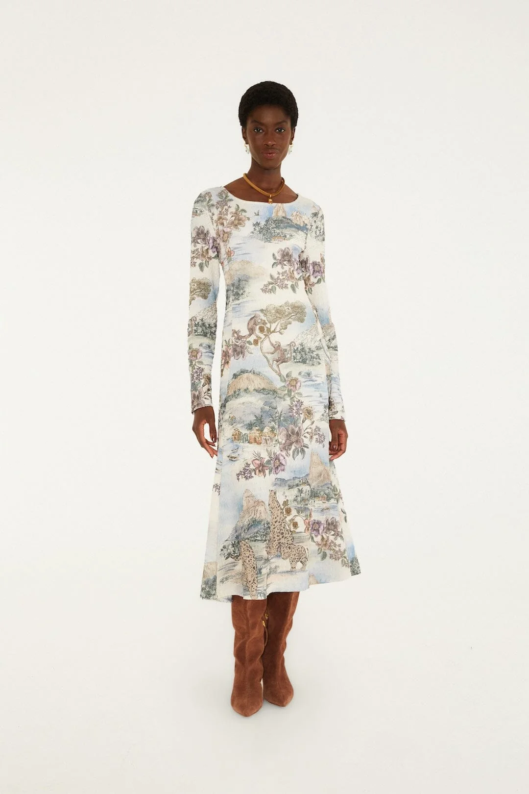 Toile De Rio Textured Midi Dress