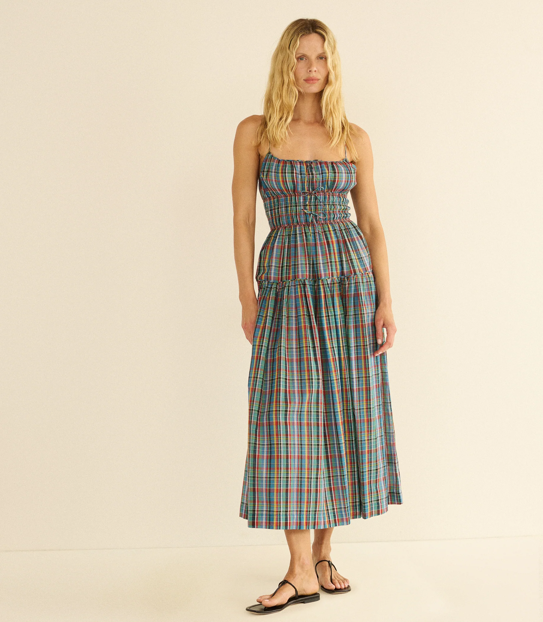 Brielle Midi Dress - Alderbrook Plaid