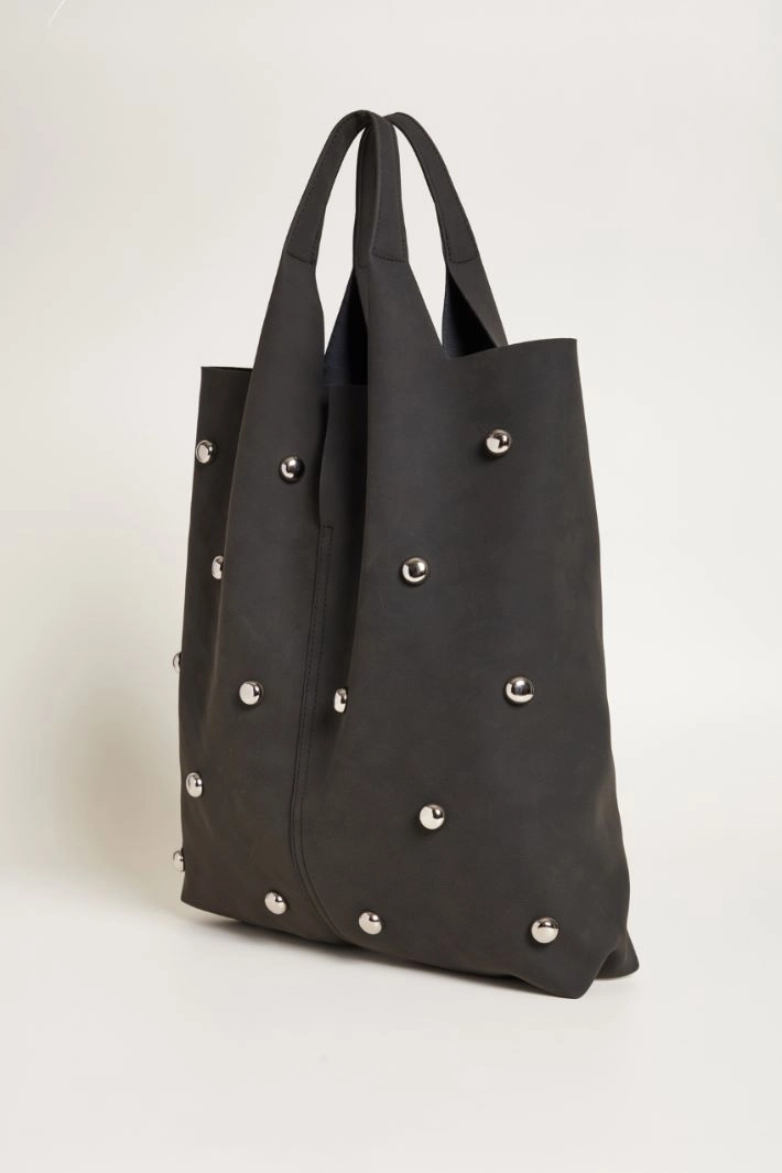Studded tote bag - BLACK