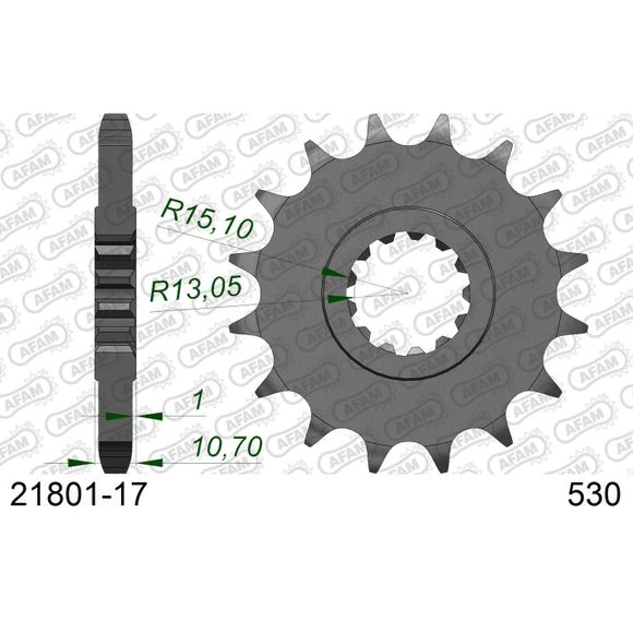 AFAM 530 Chain Kit Original Steel TypeRef: Aa0420 / Kit102691