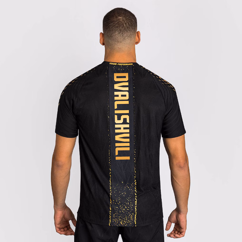 UFC Merab Dvalishvili UFC Zenith by Venum Fight Night T-Shirt - Black/Gold - Mens