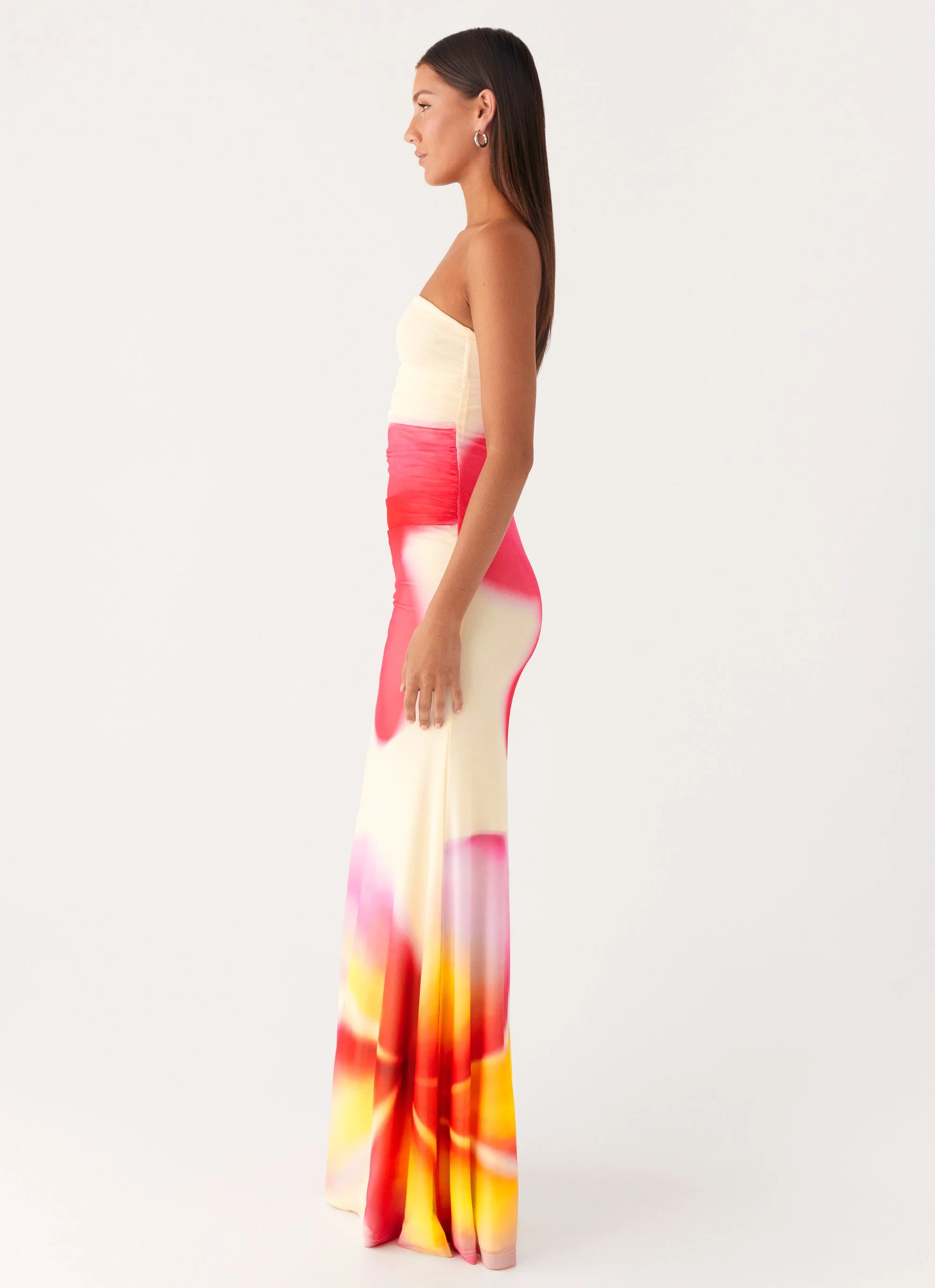 Iroha Strapless Maxi Dress - Frangipani Yellow