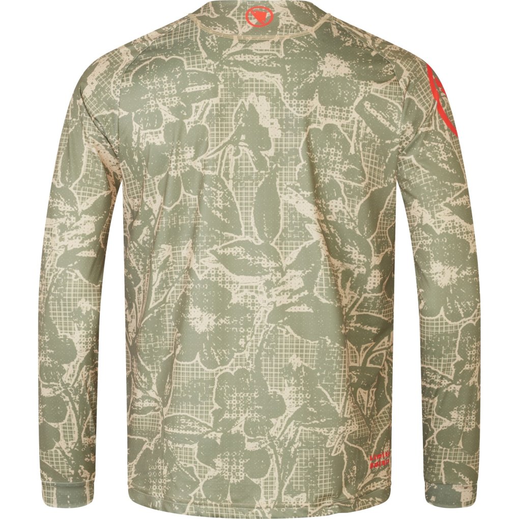 Endura Grid Floral Ltd Printed Long Sleeve Tee Men - tweed green