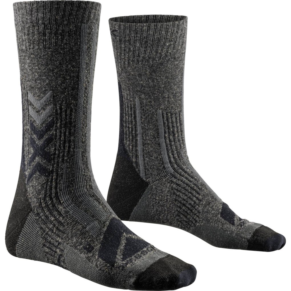 X-Socks Hike Perform Merino Crew Socks - black/charcoal