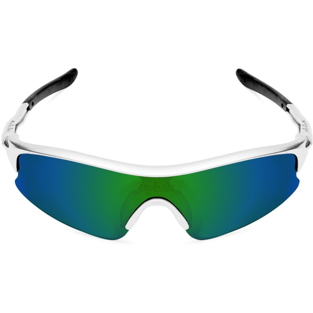 Spiuk Frisbee Glasses Kids - White/Black - Mirror Green
