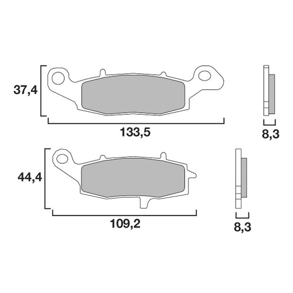 Brembo Organic brake pads front/front left (depending on model)Ref: 07KA1907