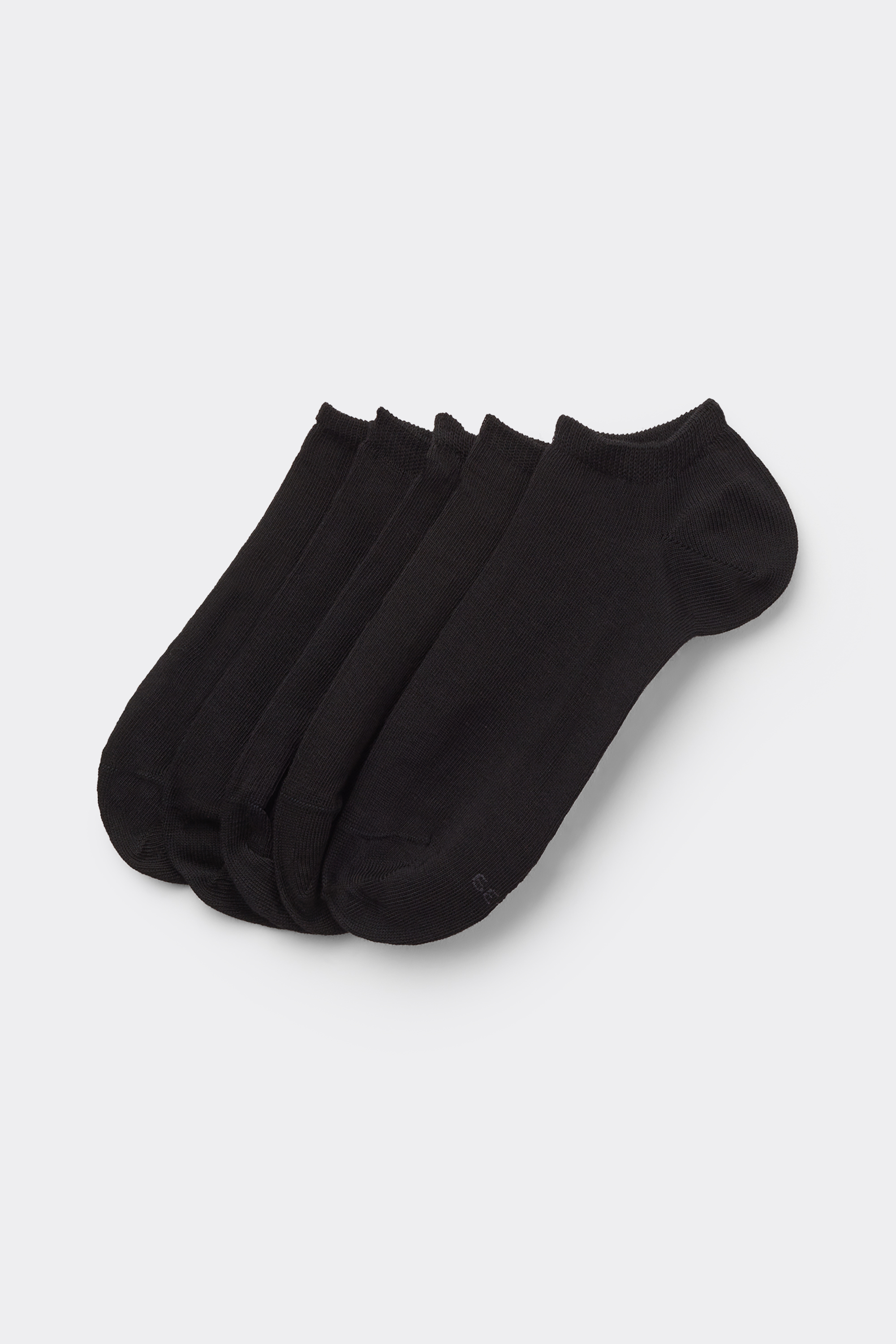 5 Pairs of Unisex Plain Colour Cotton Trainer Socks