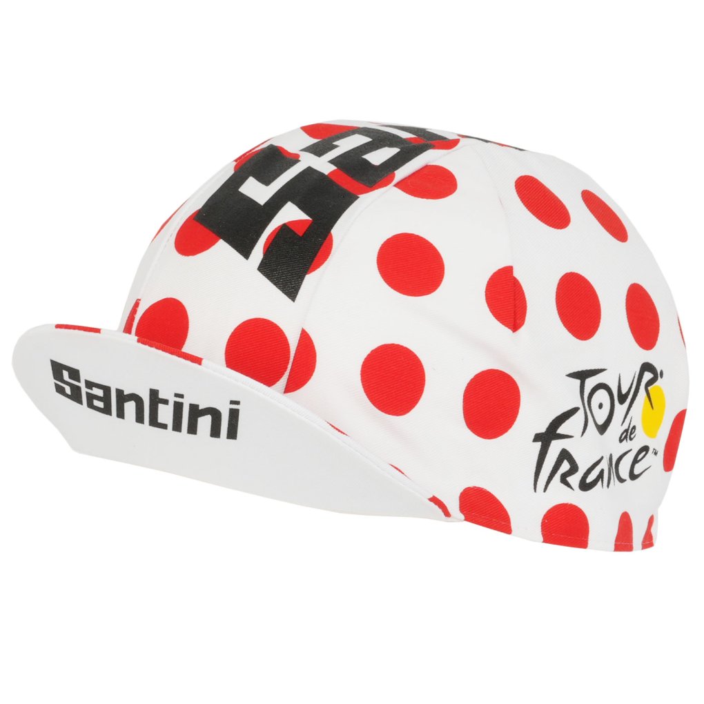 Santini GPM Leader Cycling Cap - Tour de France™ 2025 Collection - RE460COT23TDFKOM - pois PO