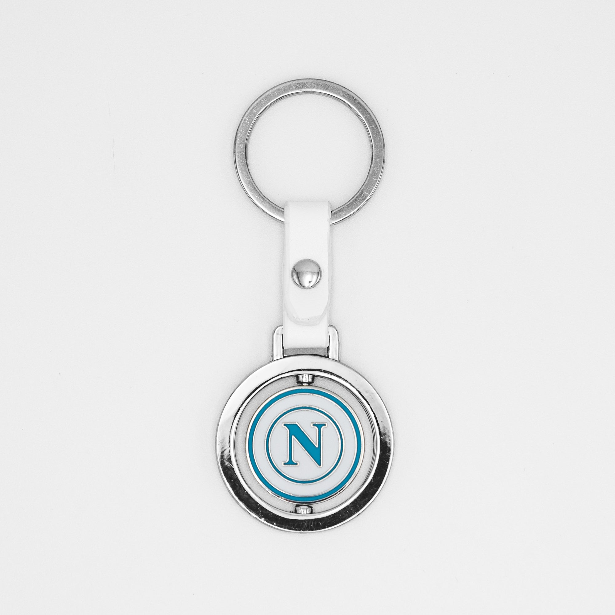 SSC Napoli Blue/White Round Logo Keyholder