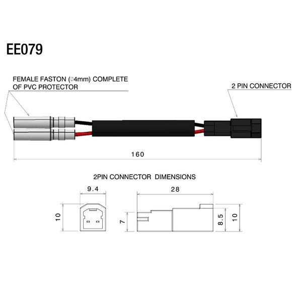 Kit résistance Rizoma câble Ducati pour Clignotant et rétroviseur Veloce LRef : RZ0146 / EE079H