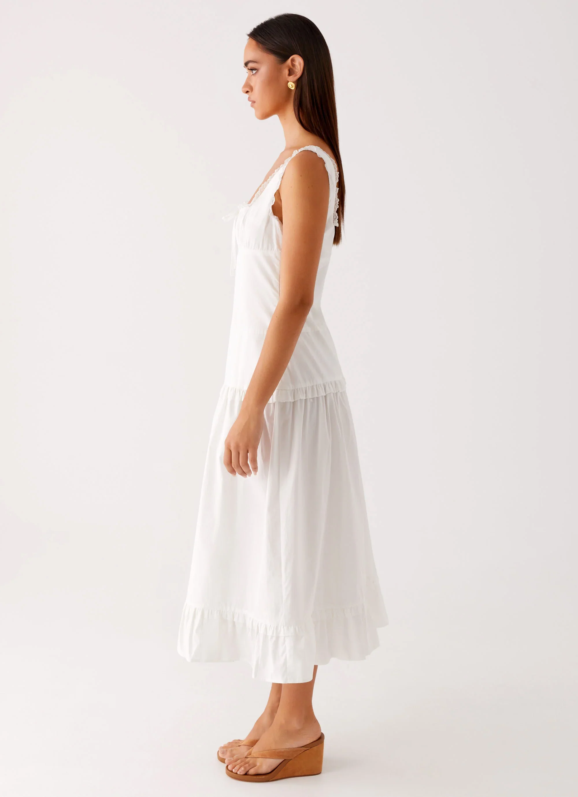 Quinn Midi Dress - White
