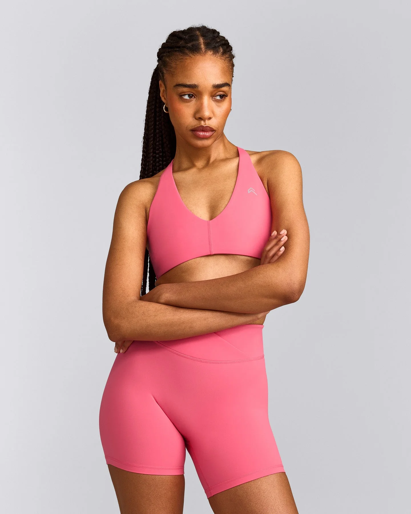 UnifiedMove™ Micro Bralette with Reflective Logo | Hot Girl Pink