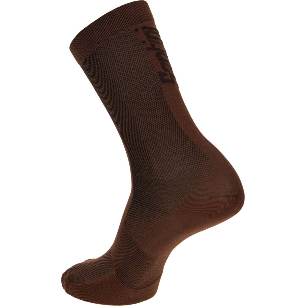 Santini Puro High Profile Cycling Socks 1S652QSKPURO - chocolate CC
