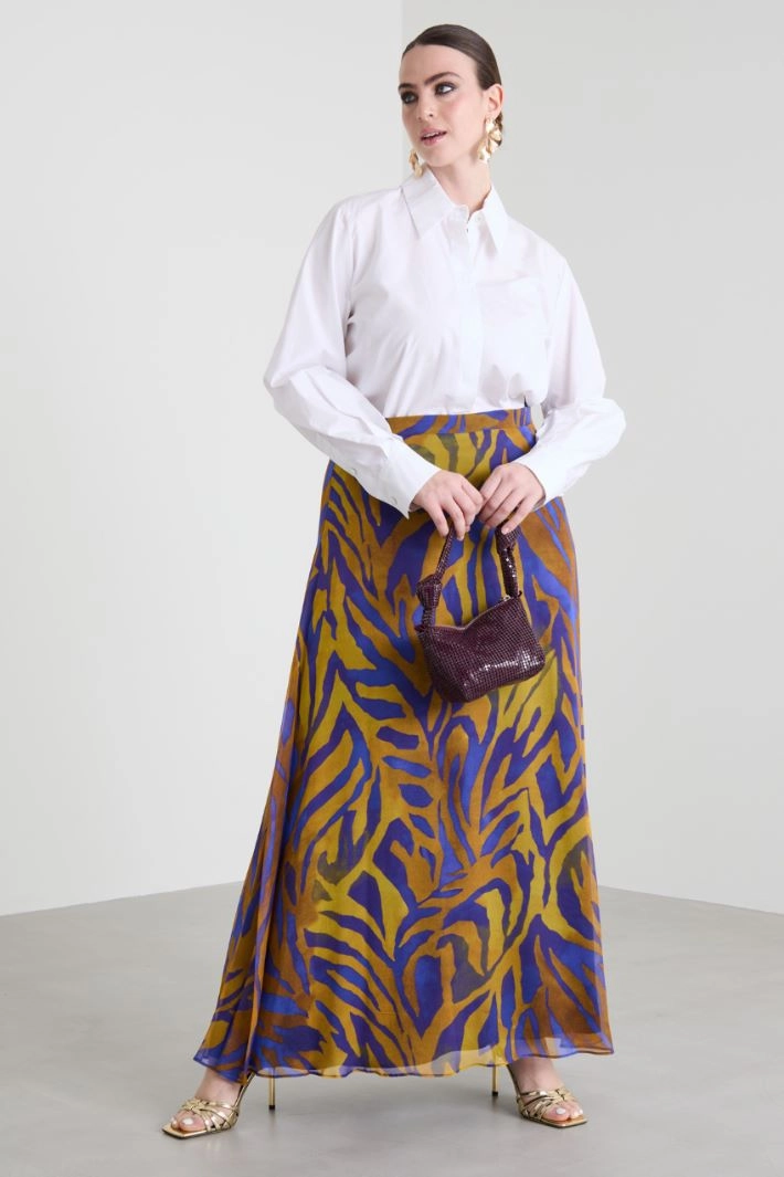 Cotton poplin shirt - WHITE