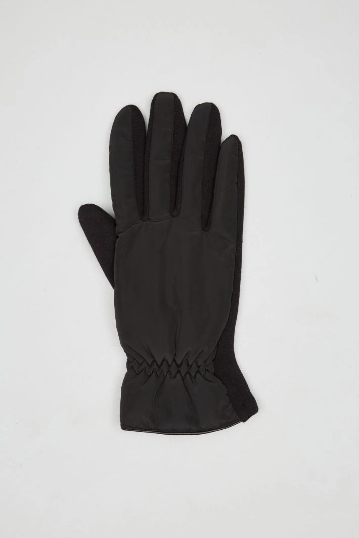 Technical canvas gloves - BLACK