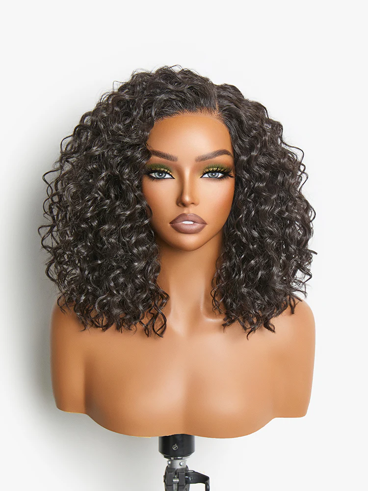 Ophirawig Veralux? Curly T-Part Lace Wig - Blend Human Hair Wig, Fluffy Curly Wig, Natural Hairline, Ready to Wear