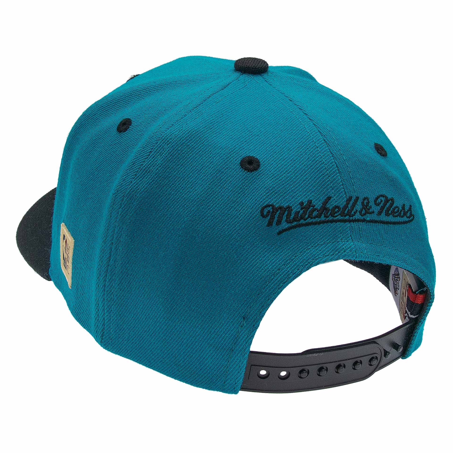 Detroit Pistons Team Arch Classic Red Stretch-Snap NBA Cap Green Teal