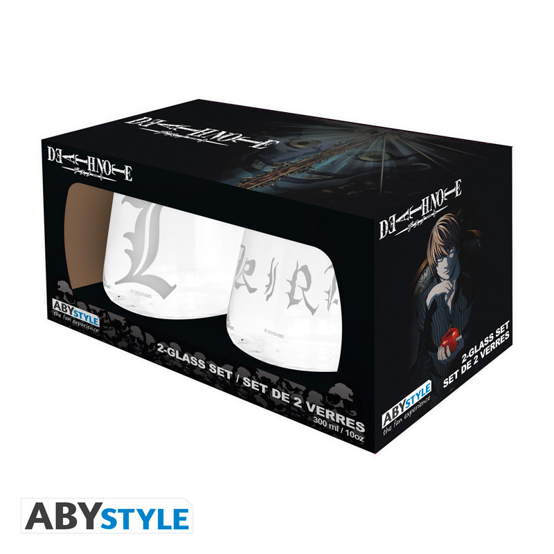 DEATH NOTE  2 Glass Set Kira & L