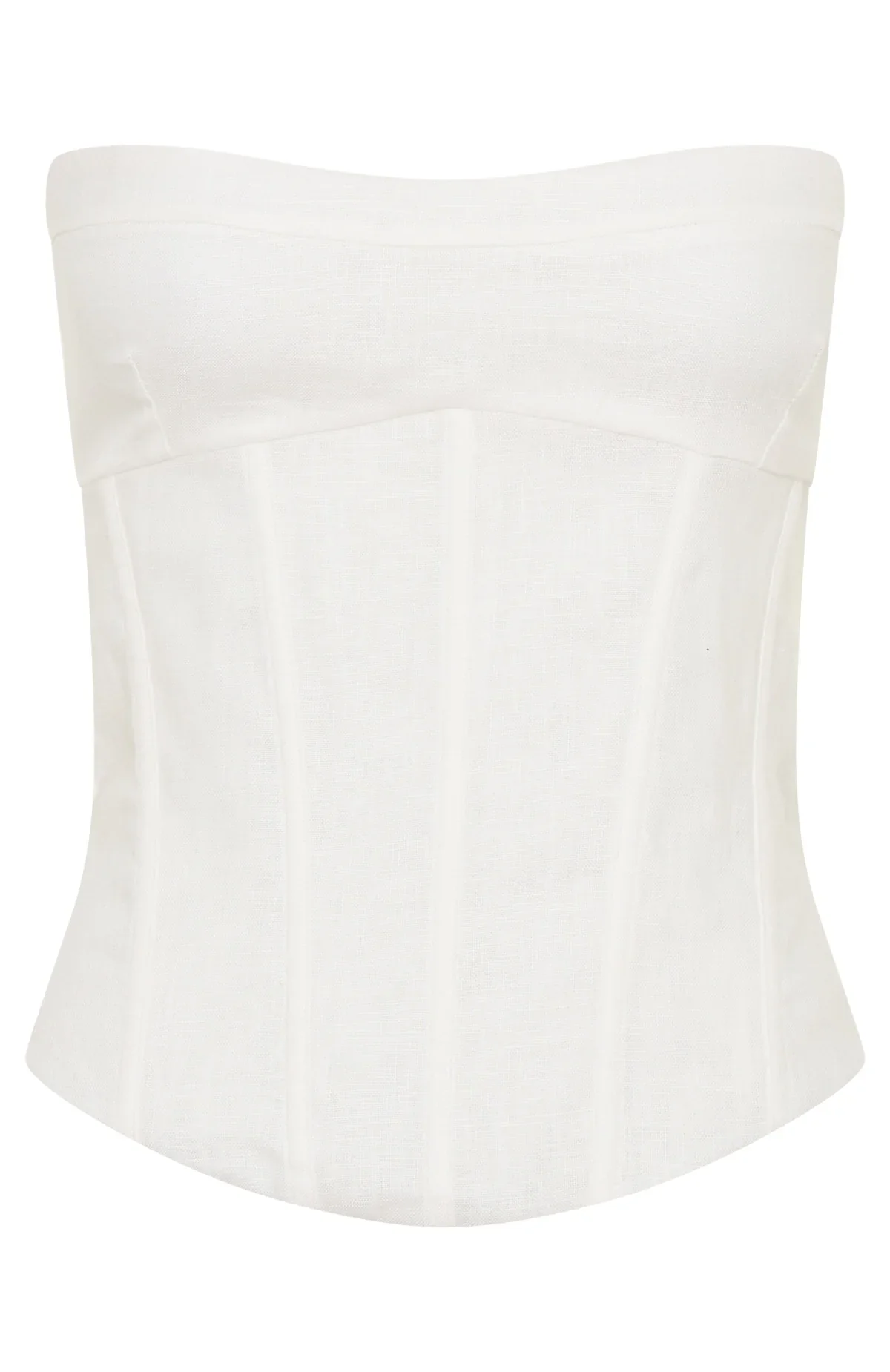 Downtown Pulse Strapless Bustier White