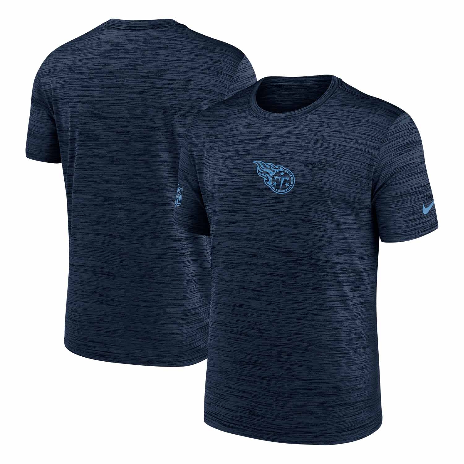 Tennessee Titans 2025 NFL Sideline Nike Velocity Performance T-Shirt Navy