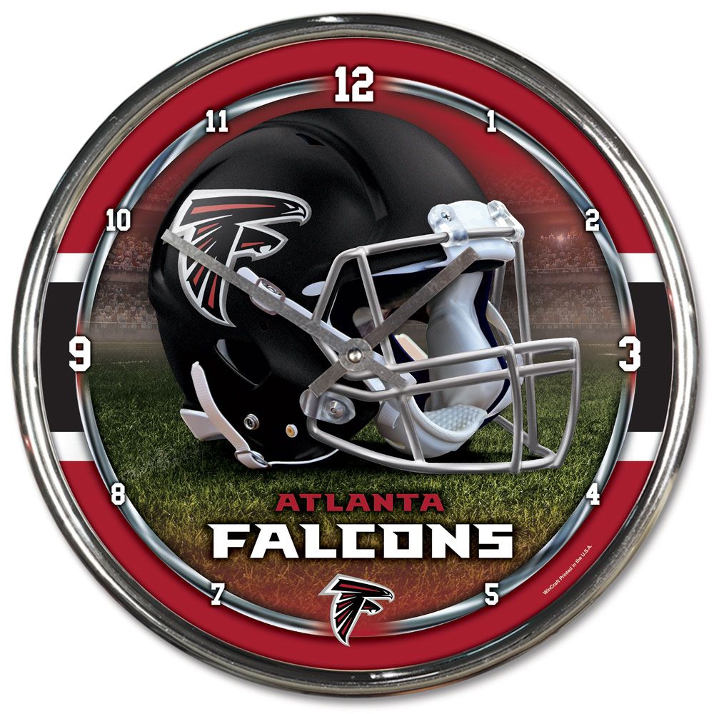 Atlanta Falcons WinCraft Chrome NFL Wall Clock