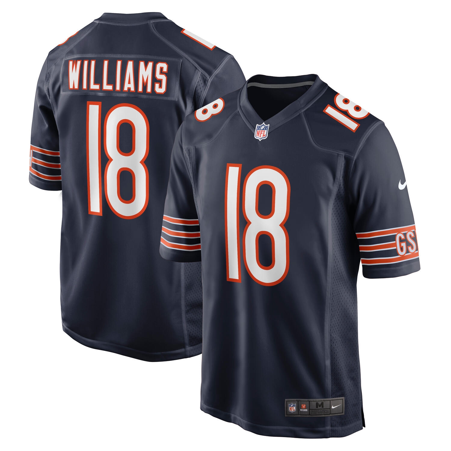 Caleb Williams #18 Chicago Bears Game NFL Jersey Navy