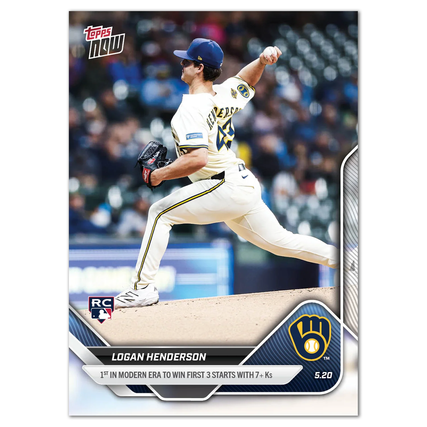 Logan Henderson - 2025 MLB Topps NOW® - Card 199
