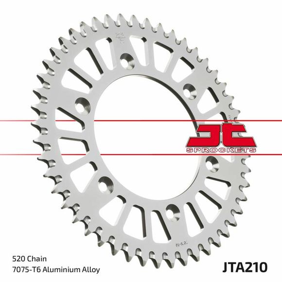 JT. Ultra-light, mud-shedding aluminum Sprocket 210 - 520Ref: JTC00505A / 1096566010