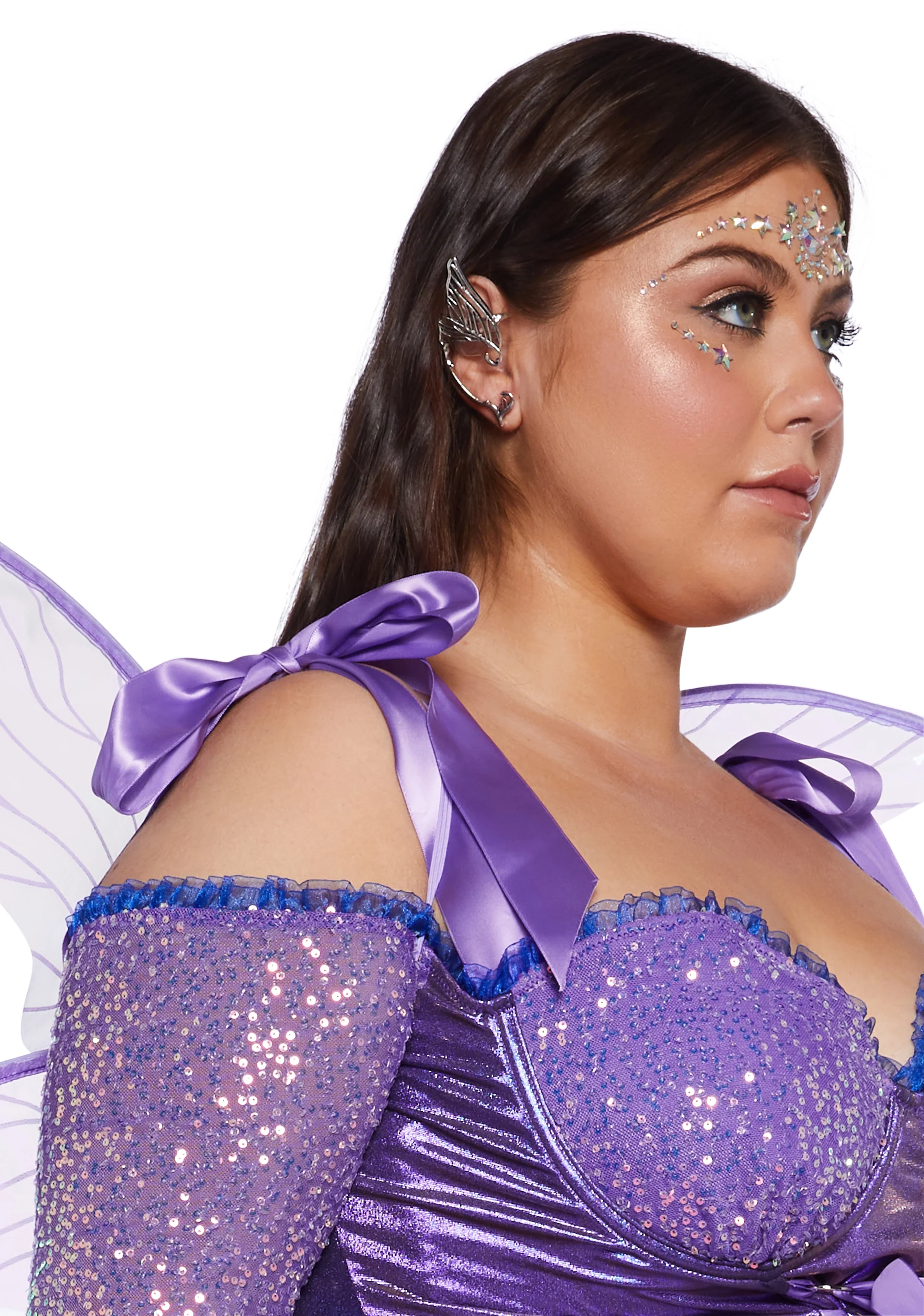 Plus Cyber Fairy Costume - Purple
