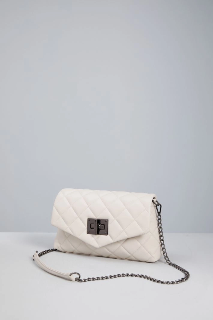 Padded crossbody bag - WHITE