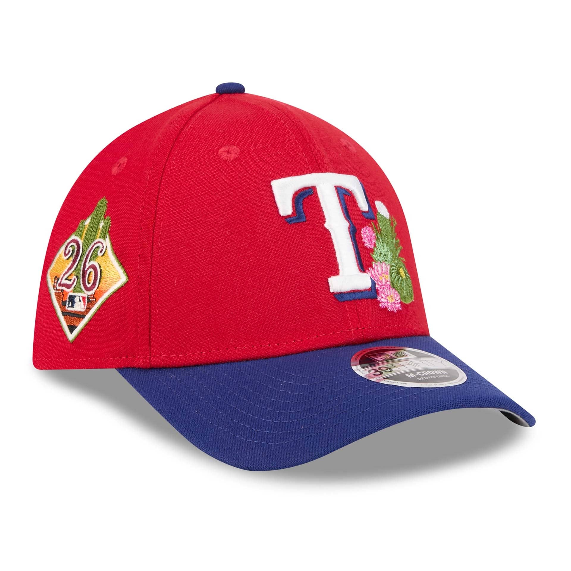 Texas Rangers 2026 MLB Spring Training 39THIRTY M-Crown Flex Cap Red