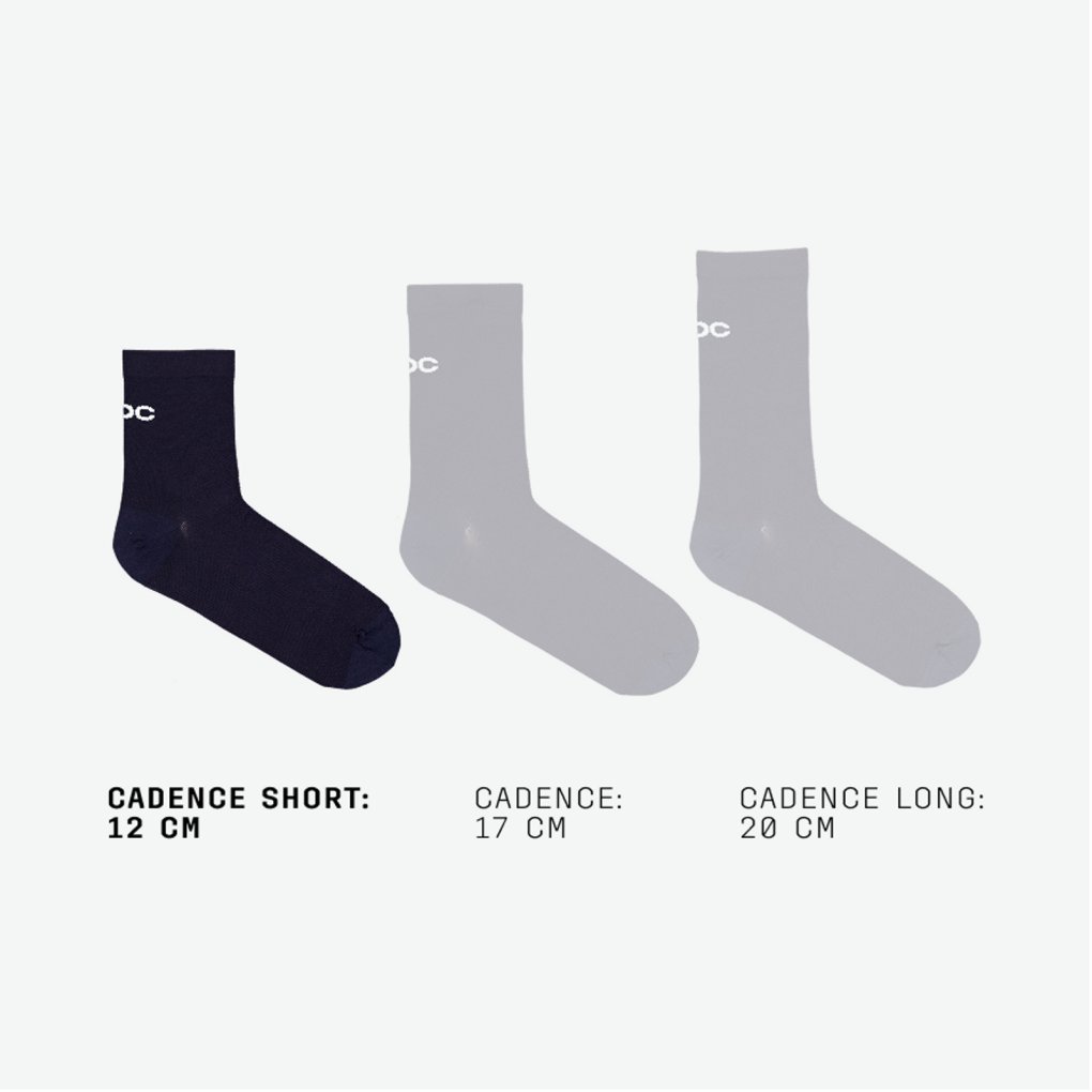 POC Cadence Road Socks Short - 1002 Uranium Black