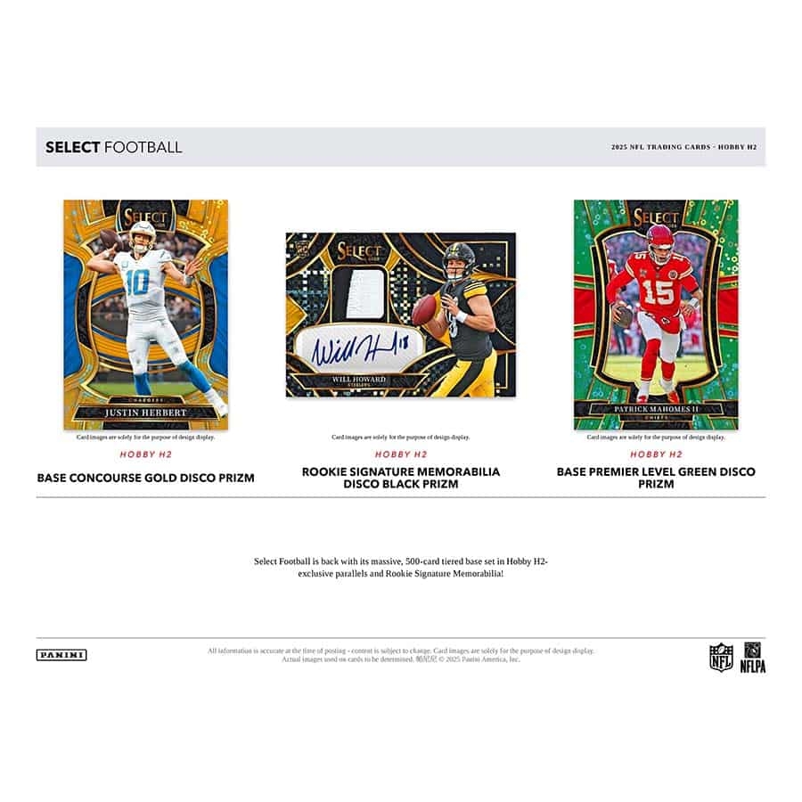 2025 Panini Select Football NFL Hybrid H2 Box