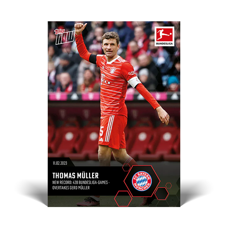 Topps UK - New Record: 428 Bundesliga-games - Overtakes Gerd Müller - Bundesliga TOPPS NOW® Card #131