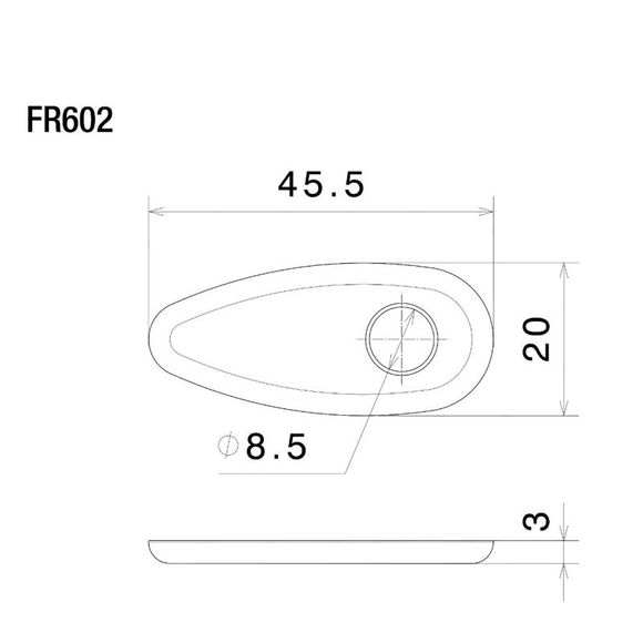 Support Clignotant Rizoma Arrière - NoirRef : RZ0670 / FR602BS