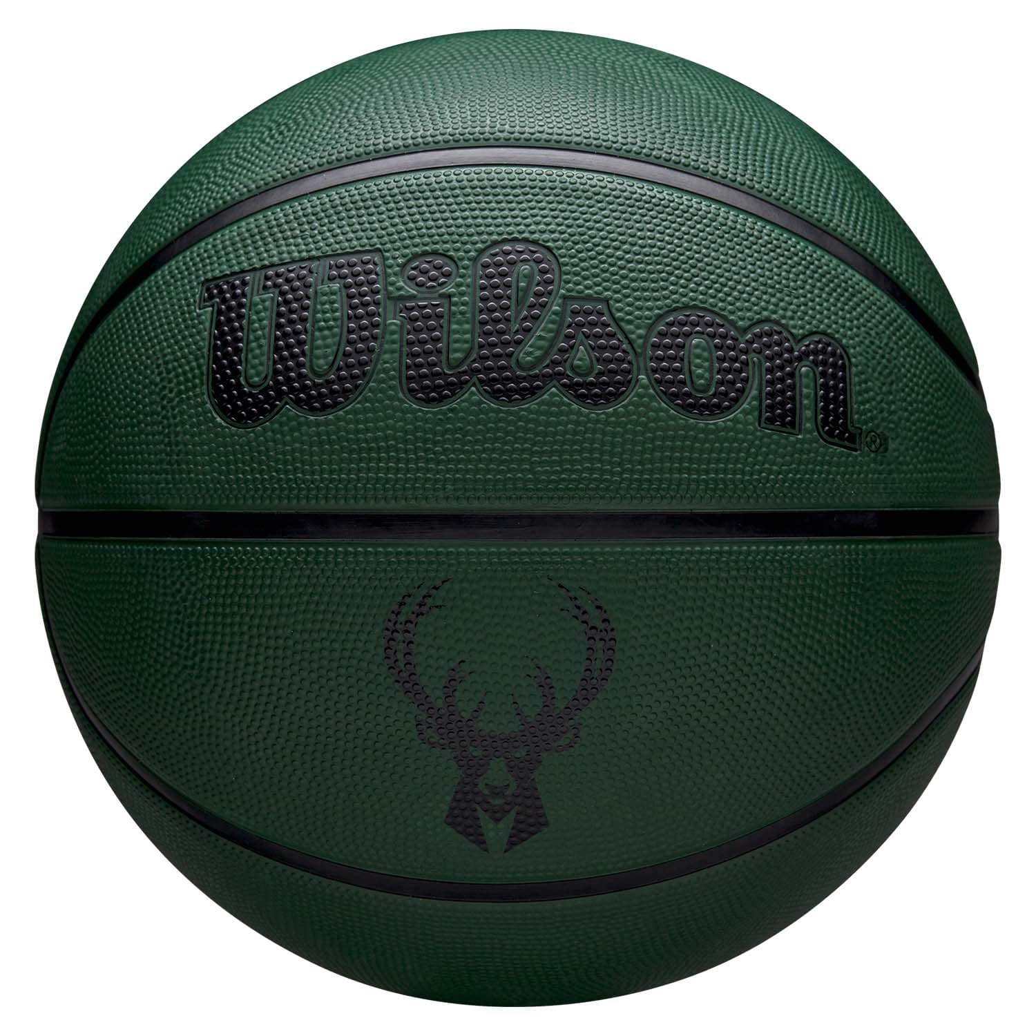 Milwaukee Bucks Solid Wilson NBA Basketball Green (Size 5)