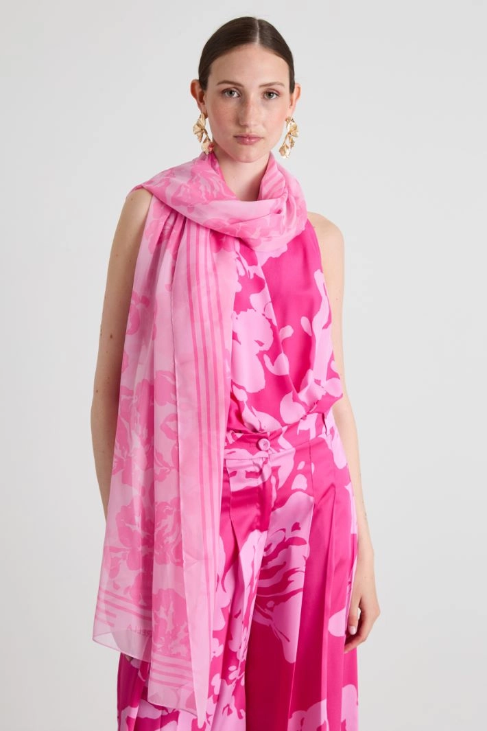 Chiffon stole - FUCHSIA