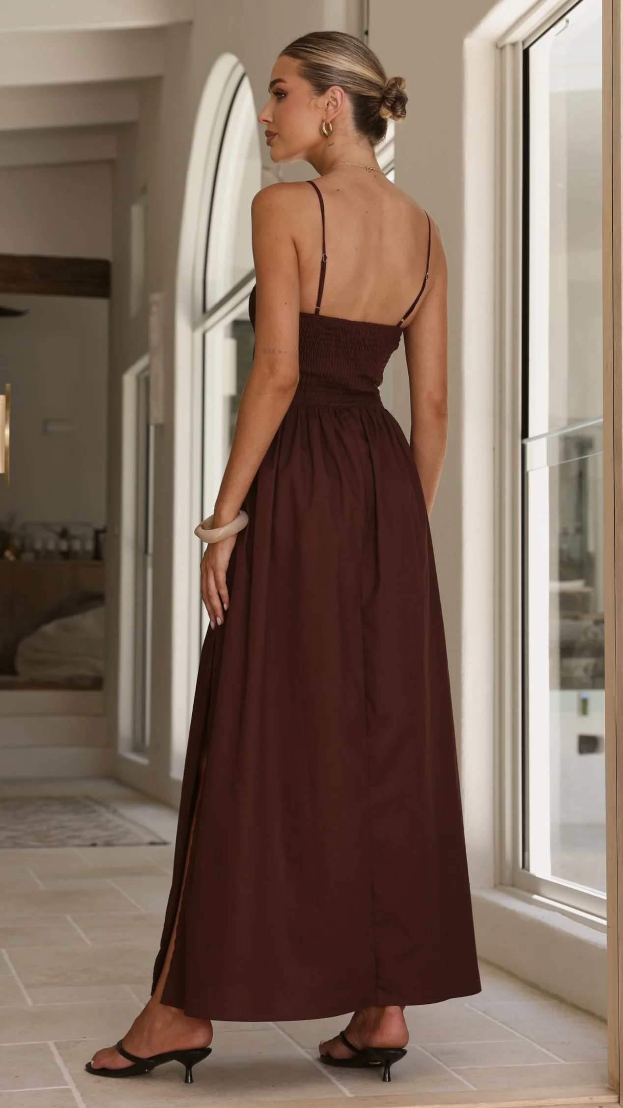 Gena Maxi Dress - Chocolate