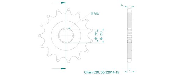 Esjot 15 tooth gearbox output pinionRef: Esjo00105A / 12122391