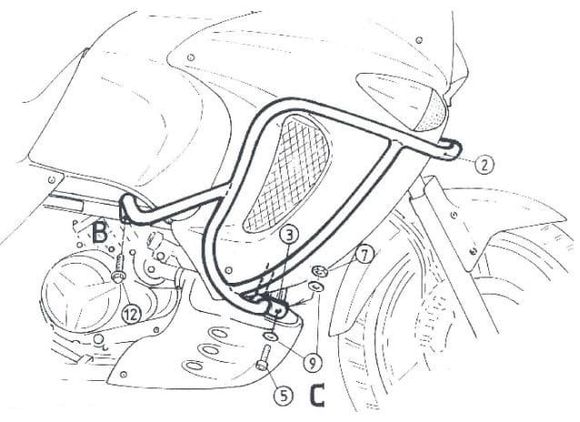 Hepco & Becker Crashbar engine guard - blackRef: Hbe03097A / 502109 00 01