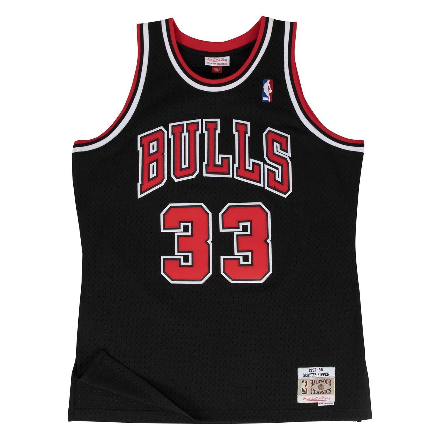 Scottie Pippen #33 Chicago Bulls 1997-98 Swingman NBA Jersey Black