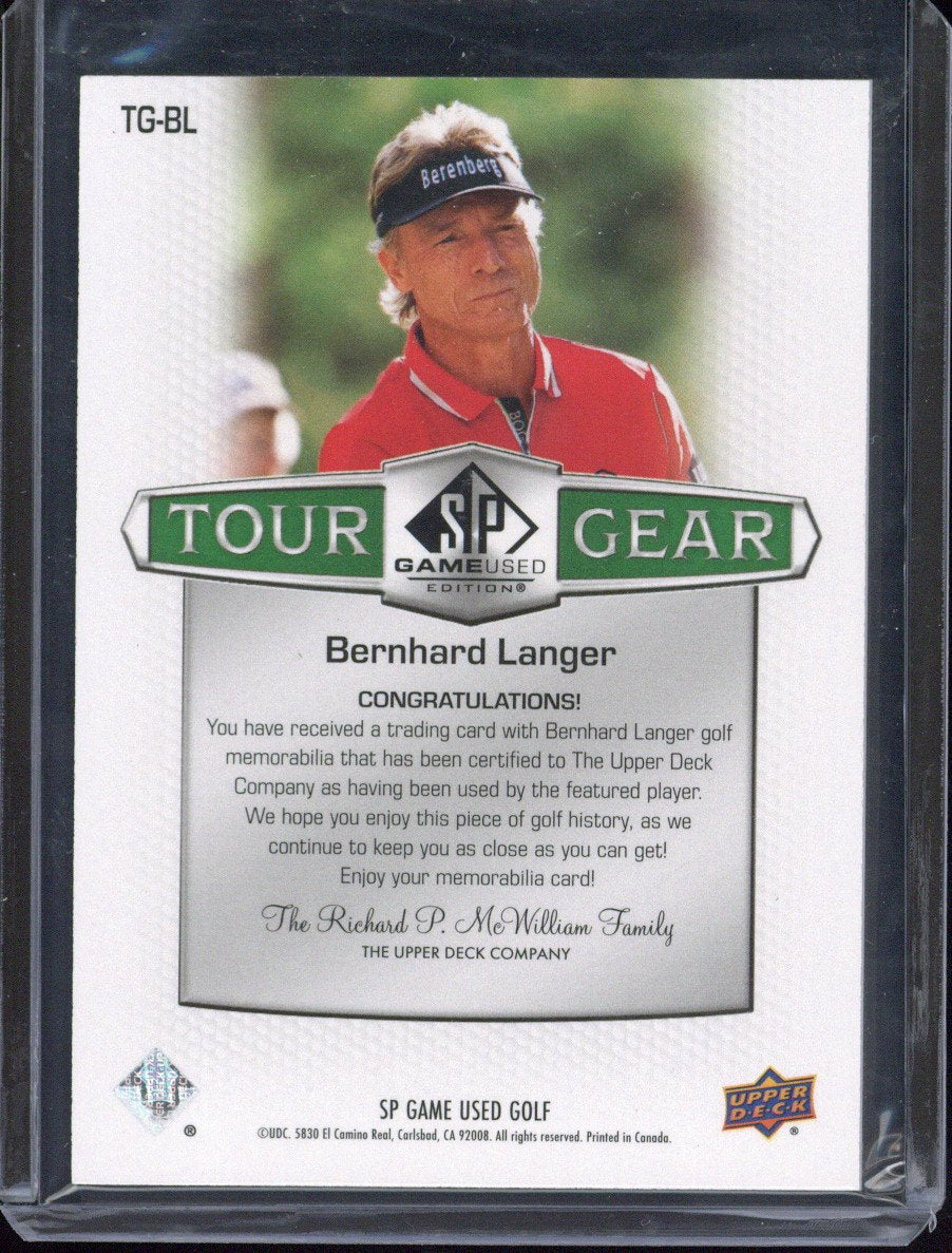 Upper Deck SP Game Used Bernhard Langer Relic #TG-BL