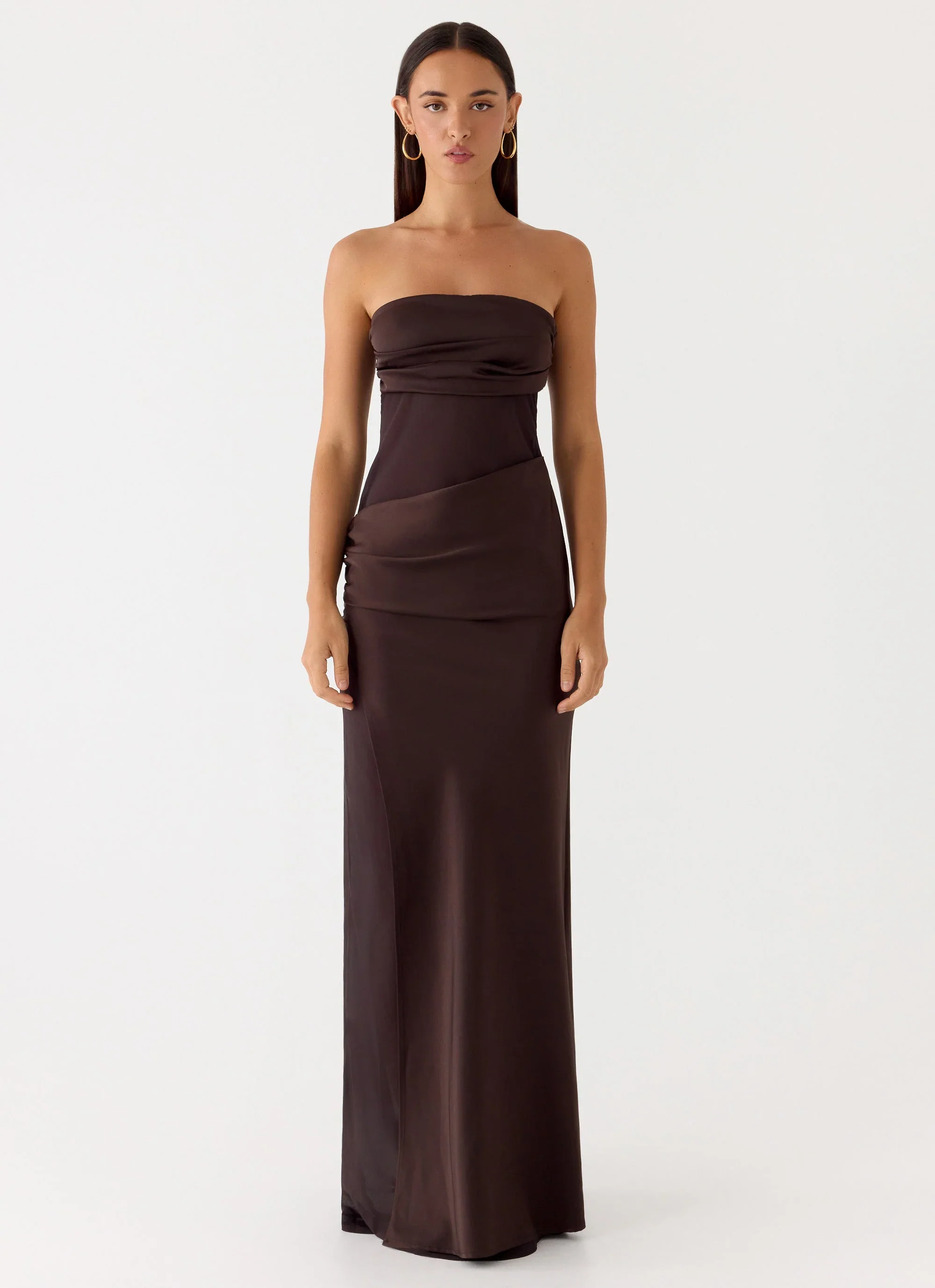 Champagne Skies Maxi Dress - Chocolate