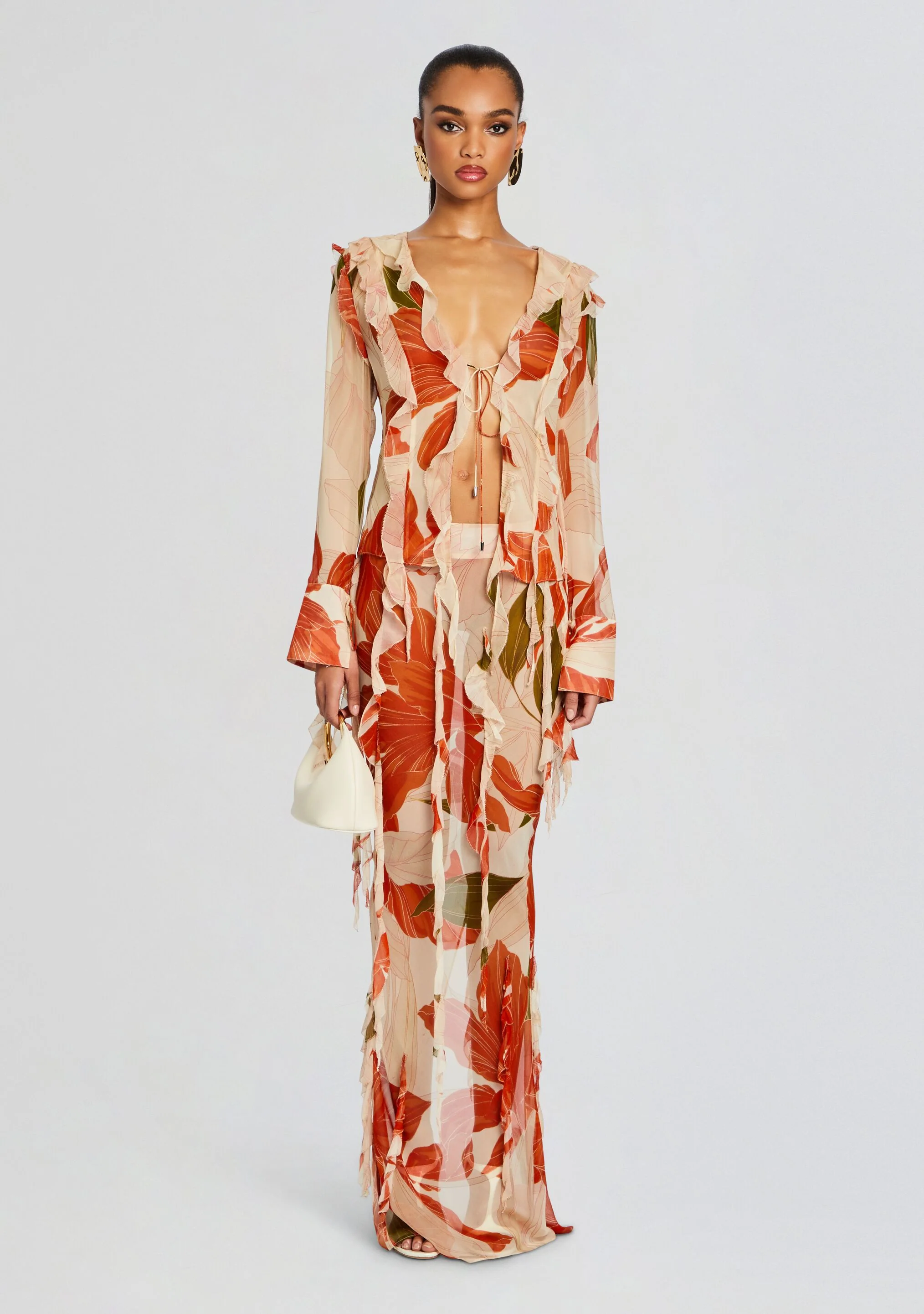 Sybil Silk Chiffon Skirt